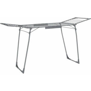 Sammenleggbar tørkestativ – grå, 173 × 56,5 × 96,5 cm