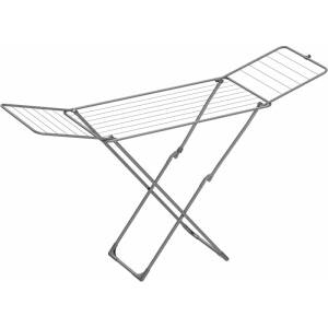 Sammenleggbar tørkestativ – grå, 182 × 50 × 102 cm