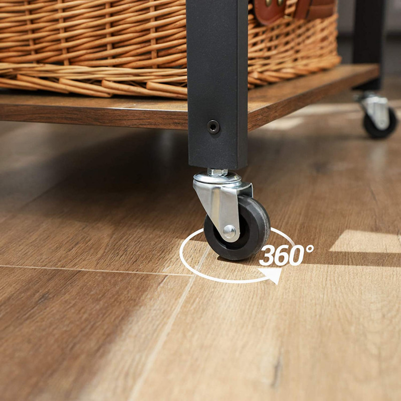 Serveringsvogn med 3 hyller – rullbar kjøkkenvogn 60 × 40 × 89 cm