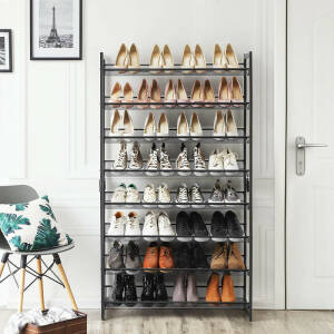 Skostativ, sett med 2 – stabelbare skohyller med totalt 8 nivåer