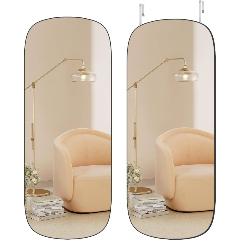 Speil 120 × 47 cm – montering på dør eller vegg