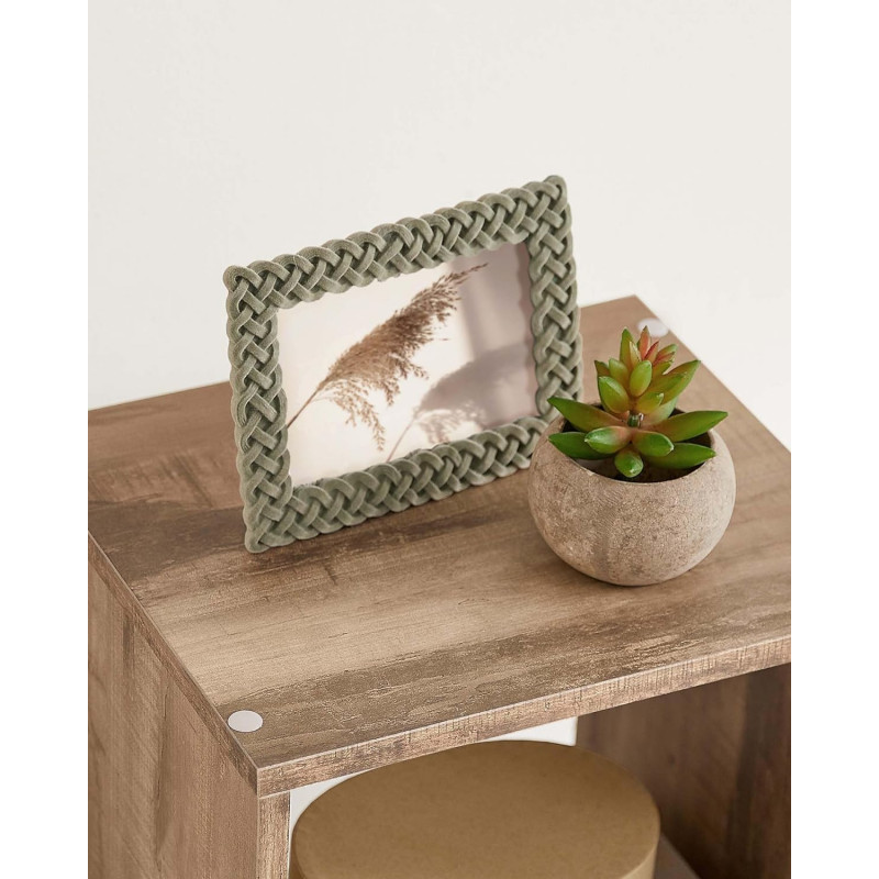 Stigehylle med 10 oppbevaringsrom som romdeler – karamellbrun, 129,5 × 29 × 129,5 cm