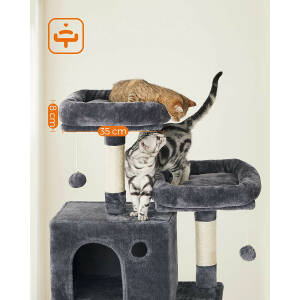 XL Klorestativ med Sisal Klorestolper – 206 cm – Mørkgrå