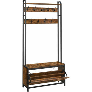 Garderobestativ til gang med skoskap, 9 kroker – industrielt design