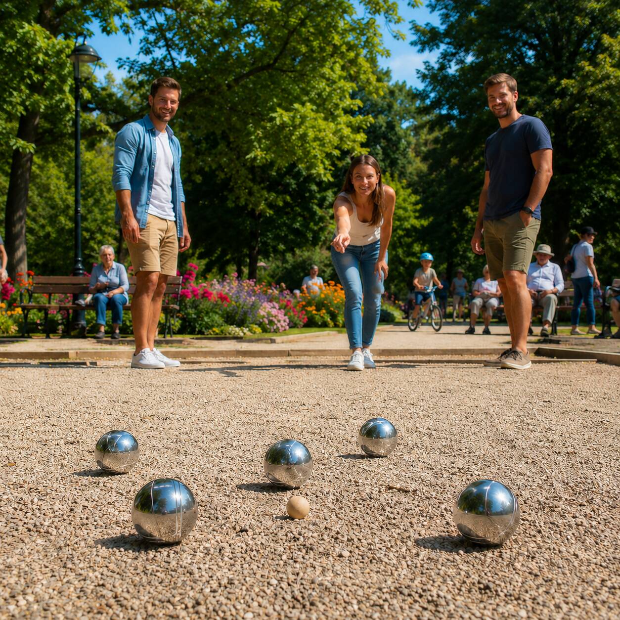 Bocciasett med 6 kuler Boules Sett Og Etui Svart - Bilde 2