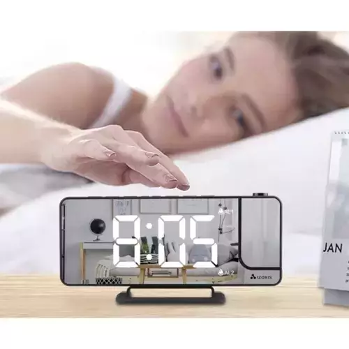 Vekkerklokke Med LED-Display Og Projektor Svart - Bilde 5