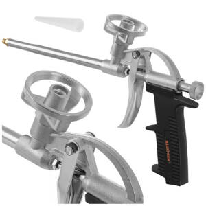 Metallskumpistol for fugeskum med justerbar mengderegulering