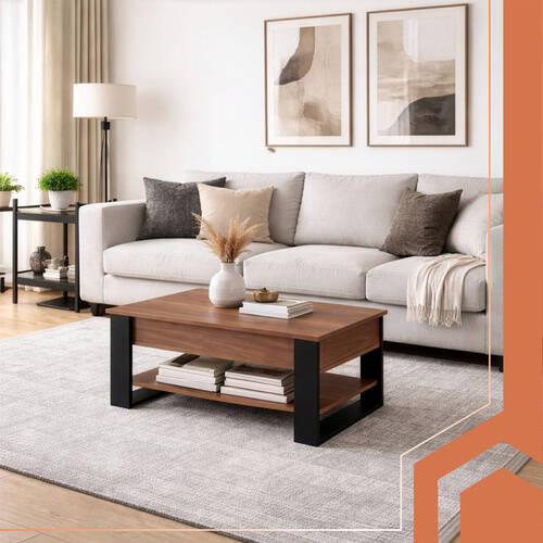 Sofabord Brun 92 x 51 x 45 cm Tre - Bilde 4