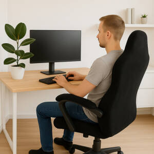 Alternative view of Gamingstoltrekk Svart Stoff