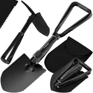 Sammenleggbar Spade Svart Metall