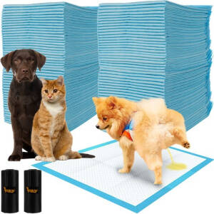 Absorberende Hygieniske Underlag Hvit 60 x 60 cm 100 stk Med 30 Poser