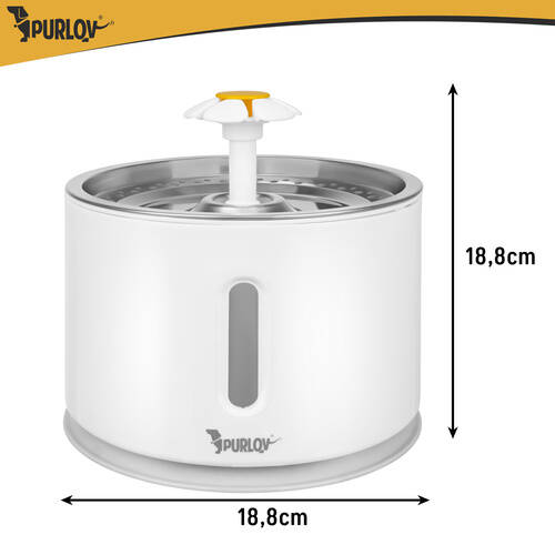 Vannfontene For Hund Og Katt Hvit Plast 2400 ml - Bilde 3