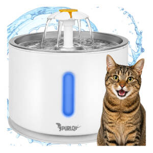 Vannfontene For Hund Og Katt Hvit Plast 2400 ml
