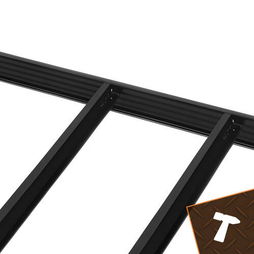 Lagerreol Metallhylle med 5 hyller, svart – for garasje og kjeller, 180 x 100 x 60 cm - Bilde 7