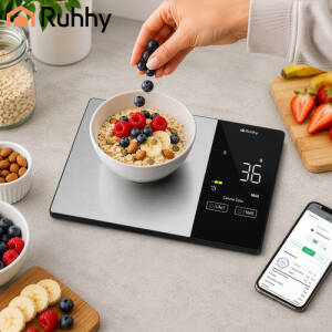Alternative view of Kjøkkenvekt med Bluetooth, elektronisk presisjonsvekt 1 g, LCD-display, opptil 5 kg