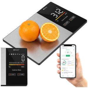 Kjøkkenvekt med Bluetooth, elektronisk presisjonsvekt 1 g, LCD-display, opptil 5 kg