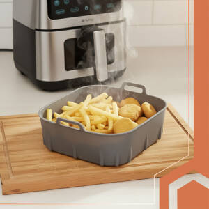 Alternative view of Silikoninnsats Til Airfryer Svart