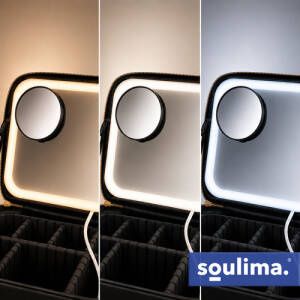 Alternative view of Sminkeveske med speil og LED-belysning for kosmetikk, XL-sett