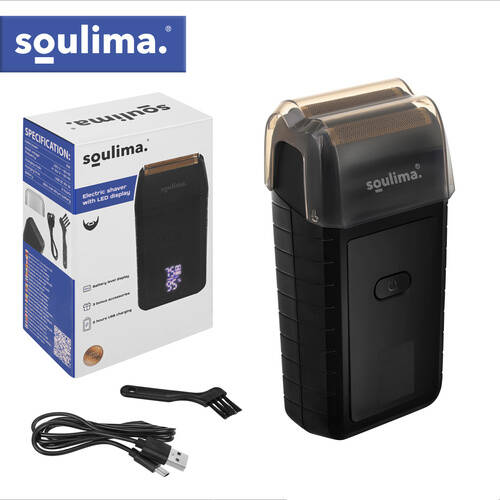 Elektrisk folieskjeggbarbermaskin for menn med LCD-skjerm og USB-C - Bilde 7