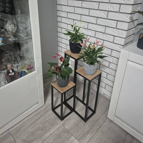 Blomsterstativ Brun 67 cm Metall - Bilde 9