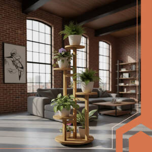 Alternative view of Blomsterstativ Svart 86 cm Metall