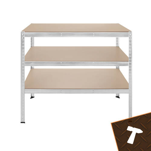 Oppbevaringshylle 180 x 100 x 60 cm – metallhylle med 5 justerbare hyller, 3-i-1 og kapasitet på 1000 kg - Bilde 13