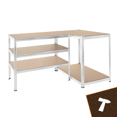 Oppbevaringshylle 180 x 100 x 60 cm – metallhylle med 5 justerbare hyller, 3-i-1 og kapasitet på 1000 kg - Bilde 14