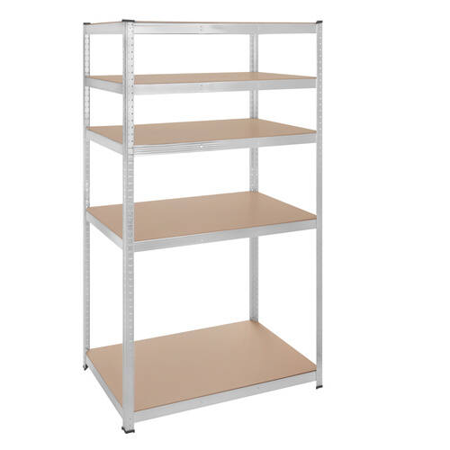 Oppbevaringshylle 180 x 100 x 60 cm – metallhylle med 5 justerbare hyller, 3-i-1 og kapasitet på 1000 kg - Bilde 18