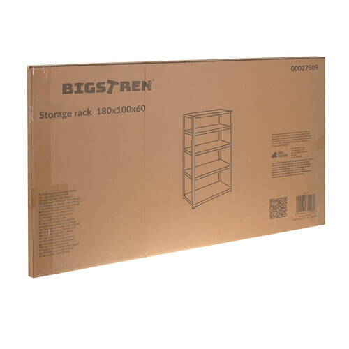 Oppbevaringshylle 180 x 100 x 60 cm – metallhylle med 5 justerbare hyller, 3-i-1 og kapasitet på 1000 kg - Bilde 21