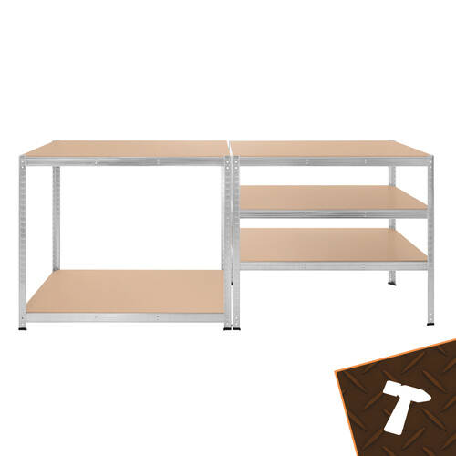 Oppbevaringshylle 180 x 100 x 60 cm – metallhylle med 5 justerbare hyller, 3-i-1 og kapasitet på 1000 kg - Bilde 5