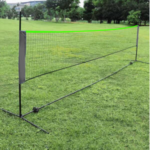 Alternative view of Justerbart Volleyballnett svart, 3,10 × 0,90 m, portabelt sportsnett for badminton, tennis og volleyball